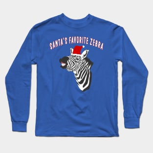 Santa's Favorite Zebra Long Sleeve T-Shirt